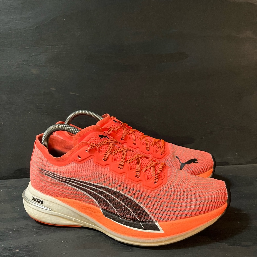 PUMA Deviate Nitro Womens Size 10 Orange Running Athletic Shoes 194453-01